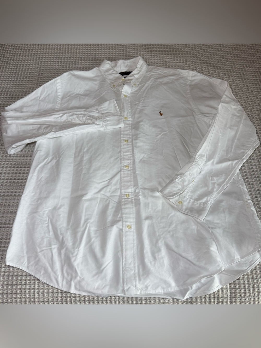 Polo Ralph Lauren Shirt Men XXL White Classic Fit Long Sleeve Button Down Oxfor - Picture 2 of 9